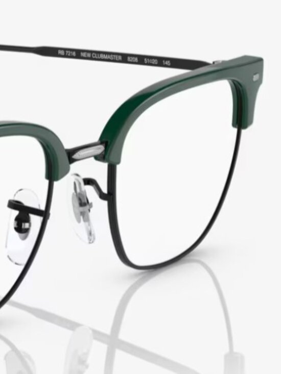Ray-Ban RB7216 New Clubmaster Eye Glasses display model Dark Green 49-20